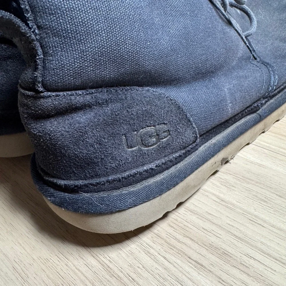 UGG Neumel Canvas Chukka Boots Mens 13 Navy Blue Good Condition 1118264